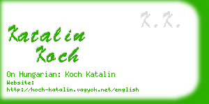 katalin koch business card